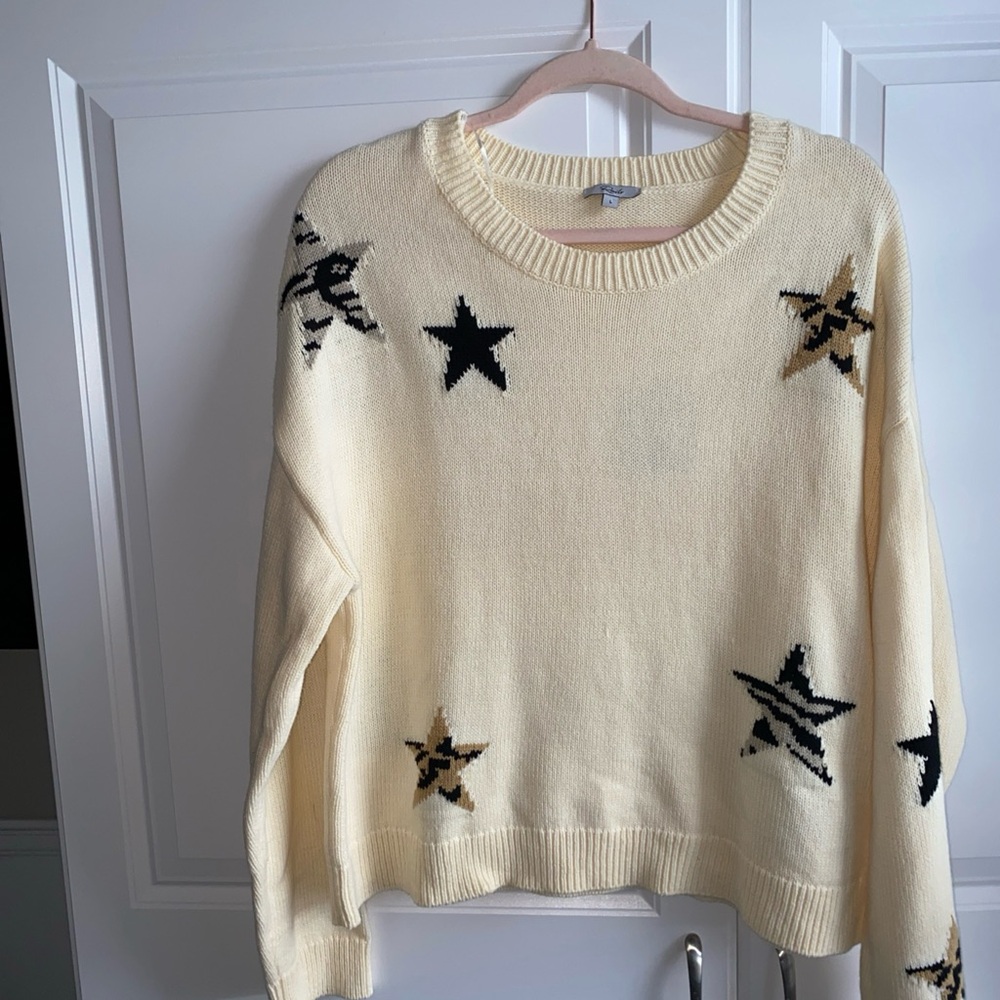 Rails Neutral Animal Star Stars Sweater Women’s Size Large